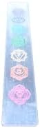 Selenite 7 Chakras Crystal Charging Plate for Meditation