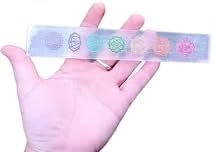 Selenite 7 Chakras Crystal Charging Plate for Meditation