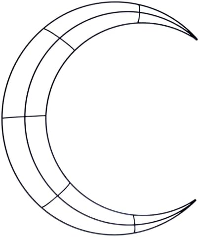 16 Inch Black Moon Wreath Form - Halloween Decor