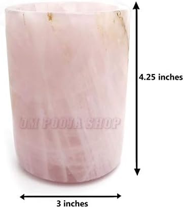 Rose Quartz Stone Healing Glass for Chakra and Water Purify 1