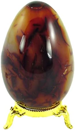 Carnelian Agate Egg 95mm X 63mm with Stand
