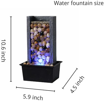 Kalona 106 Inch Indoor Waterfall Fountain with Colored LED Lights