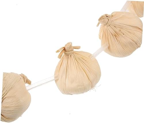 Cabilock Realistic Garlic String Wreath Decor Prop