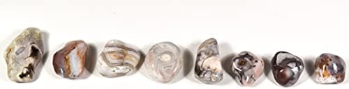 10pcs Pink Botswana Agate Tumbled Stones for Fountain Decor