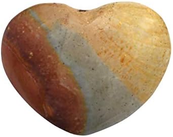 Treasure Gurus Polychrome Jasper Heart Crystal Reiki Stone