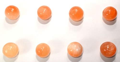 HQRP 40mm Natural Orange Selenite Sphere With Stand