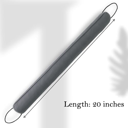 Sunolga 2 Pack Door Draft Stopper with Glass Beads and Cotton Black