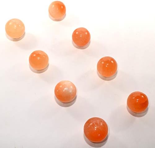 HQRP 40mm Natural Orange Selenite Sphere With Stand