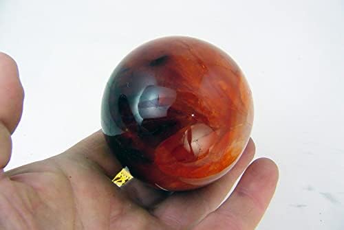 Carnelian Agate Sphere 67mm with Stand for Healing