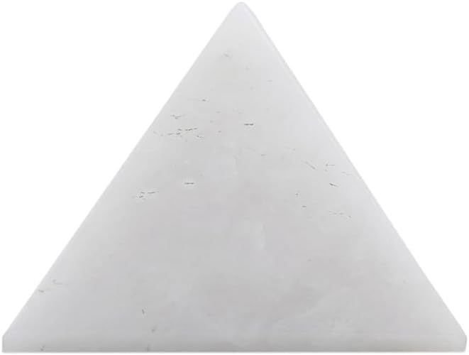 Natural White Agate Pyramid Stone 1 Inch 1 Pcs