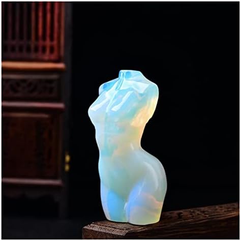 FIDEMM Natural Black Obsidian Healing Crystal Statue