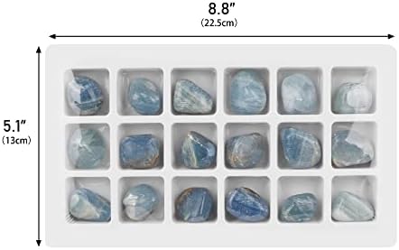 Blue Caribbean Calcite Tumbled Stones Collection Box