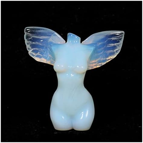 FIDEMM Natural Black Obsidian Healing Crystal Statue