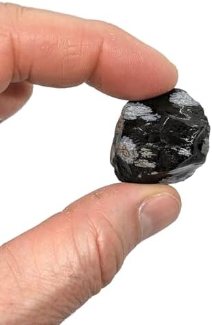 3 Lbs Rough Snowflake Obsidian Stones - 1 to 2 Inch Mixed Sizes