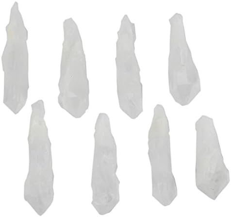 SUNYIK Natural Rock Quartz Crystal Point Specimen Pack of 10