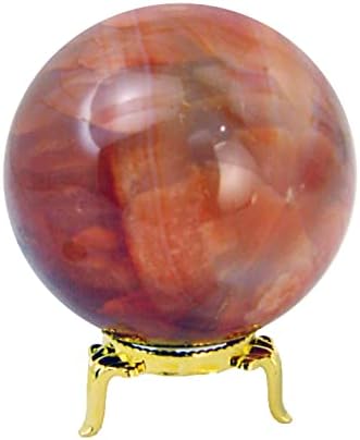 Carnelian Agate Sphere 67mm with Stand for Healing