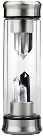Crystal Water Bottle with Healing Crystal Wand and Chakra Stones