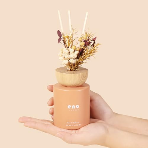 Reed Diffuser Set with Dried Flowers and Essential Oils
