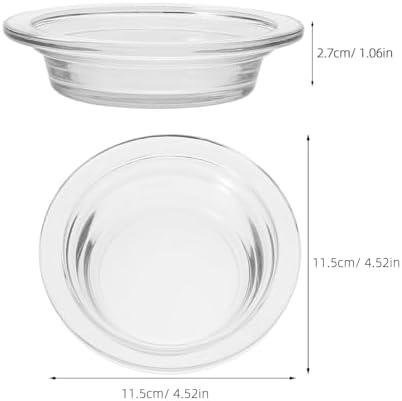 2 Pcs Replacement Wax Warmer Dish Glass Aromatherapy Essential Oil Diffuser Dishes for Home and Office