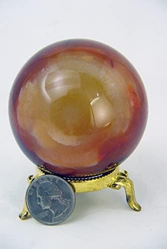 Carnelian Agate Sphere 68mm with Stand for Healing