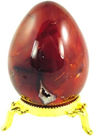 Carnelian Agate Egg with Stand for Lapidary Healing