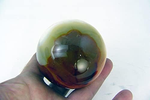 Carnelian Agate Sphere 67mm with Stand for Healing 1