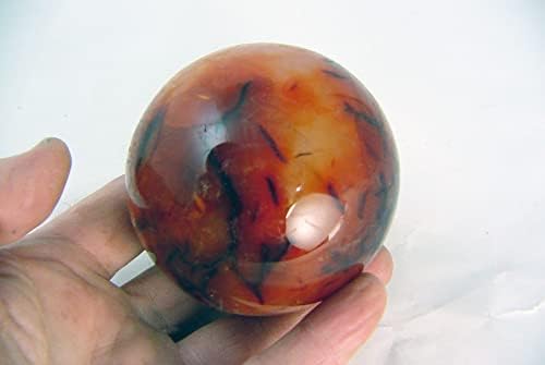 Carnelian Agate Sphere 72mm with Stand for Healing