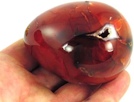 Carnelian Agate Egg with Stand for Lapidary Healing