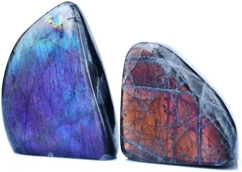 Large Purple Labradorite Healing Crystal Block for Meditation and Home Decor