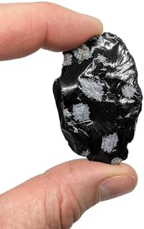 3 Lbs Rough Snowflake Obsidian Stones - 1 to 2 Inch Mixed Sizes