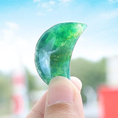 SMQ Moss Agate Moon Star Healing Crystal Set