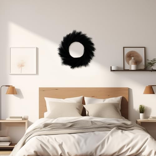 24 Inch Artificial Pampas Grass Wreath for Home Halloween Decor