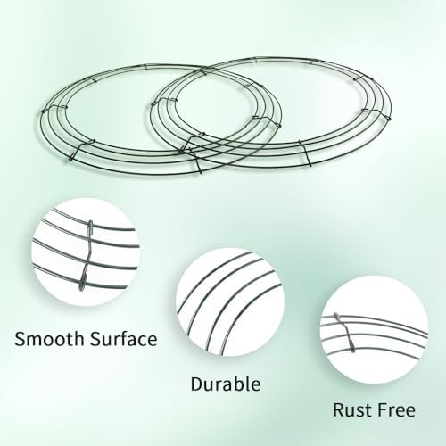3 Pack 16 Inch Metal Wire Wreath Frame for Decor