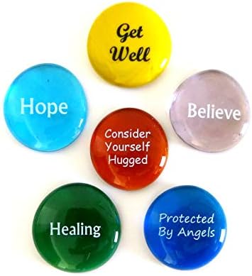 Lifeforce Glass Get Well Stones with Messages