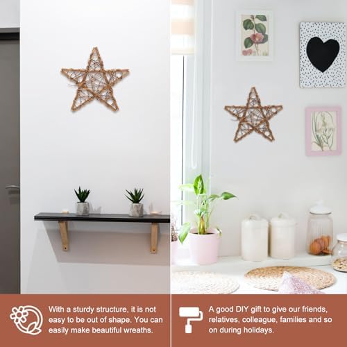 Artibetter Rattan Wreath Frame for DIY Crafts and Wall Decor