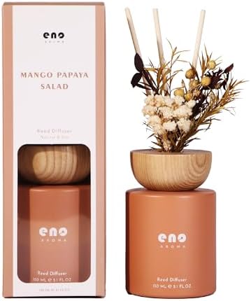 Reed Diffuser Set with Dried Flowers and Essential Oils