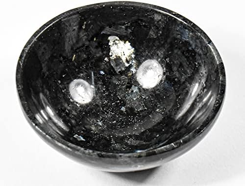 3 Rainbow Metallic Flash Larvikite Bowl - 80g Natural Crystal Mineral UV Reactive Specimen
