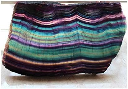 Rainbow Fluorite Slice Healing Crystal with Stand