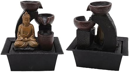 Buddha Tabletop Water Fountain with LED Lights