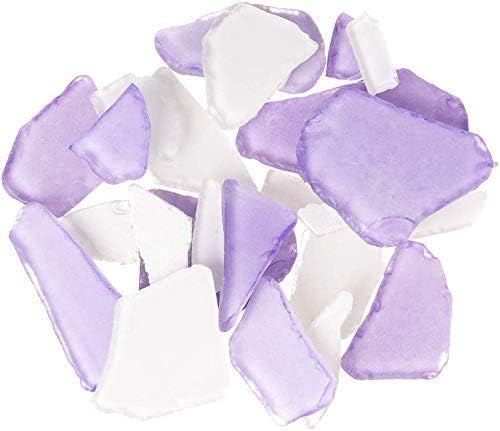 Nautical Crush Trading Sea Glass Mix 55 Ounces Purple Frosted White