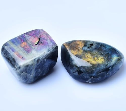 Large Purple Labradorite Healing Crystal Block for Meditation and Home Decor