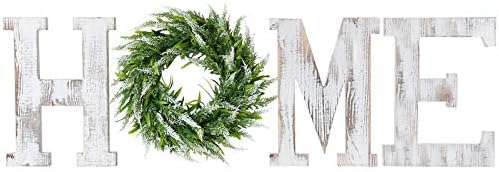 LOSOUR Farmhouse Decor Wood Letters Wreath