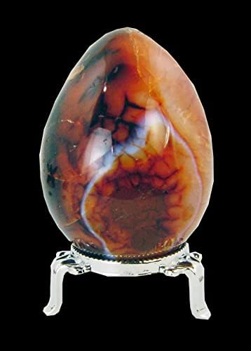 Carnelian Agate Egg Lapidary Healing Stone with Stand