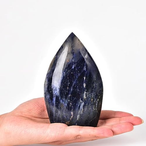 Blue-Veins Stone Healing Crystal Drop Shaped Quartz Wand Tower