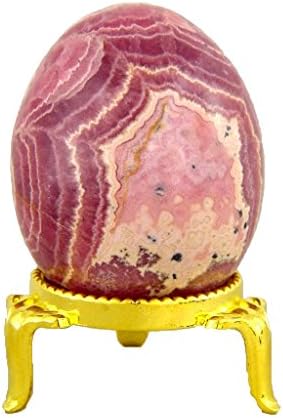 Rhodochrosite Healing Egg with Stand 46x37mm Reiki Activated