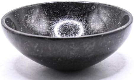31 Inch Black Nuummite Carved Bowl Gemstone Collectible Dcor