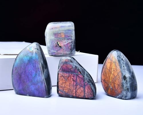 Large Purple Labradorite Healing Crystal Block for Meditation and Home Decor