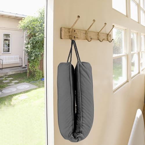 Sunolga 2 Pack Door Draft Stopper with Glass Beads and Cotton Black