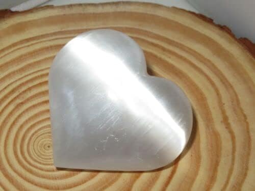 Selenite Puffy Heart for Reiki and Stress Relief