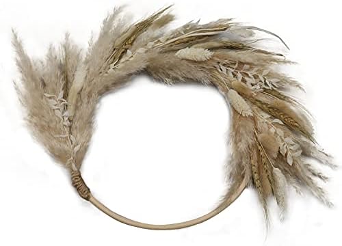 Real Dried Flower Wreath for Front Door Decorations